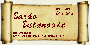 Darko Dulanović vizit kartica